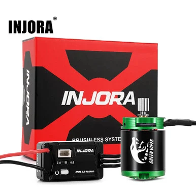 INJORA MBL32-NANO-INM24 Brushless ESC & 1621 Green Viper Motor 4300KV for 1/30 SCX30