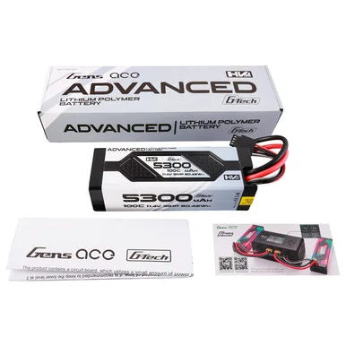 Gens Ace GEA533S10E5GT Advanced 5300mAh 3S 100C 11.4V G-Tech Lipo Battery Pack with EC5 Plug