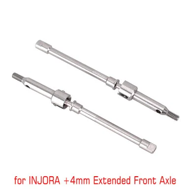 INJORA SCX24-99F Front Steel Dogbone Shafts for +4mm Axles SCX24-99