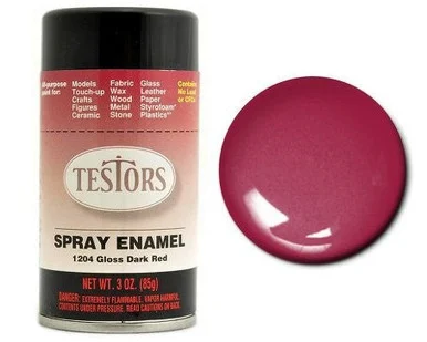 Testors 1204 Dark Red Enamel Spray 3oz