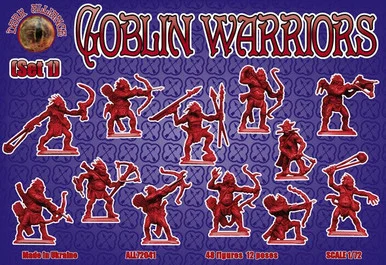Dark Alliance ALL72041 Goblin Warriors Set #1 1/72 Scale Figures (48) - Alliance Figures