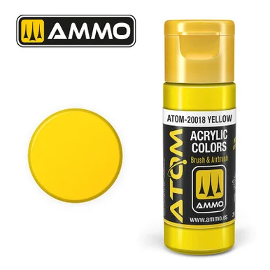 AMM20018 - ATOM Acrylic Paint: Yellow RAL1023 20ml