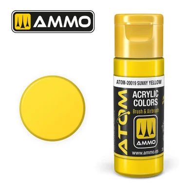 AMM20019 - ATOM Acrylic Paint: Sunny Yellow 20ml