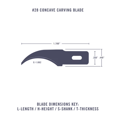 Excel Blades 20028 #28 Concave Carving Replacement Blade, 5 Pack - Excel Hobby Blade