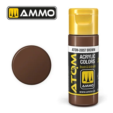 AMM20057 - ATOM Acrylic Paint: Brown FS30140 - BS450 20ml