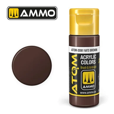 AMM20061 - ATOM Acrylic Paint: NATO Brown FS30051 - RAL8027 20ml
