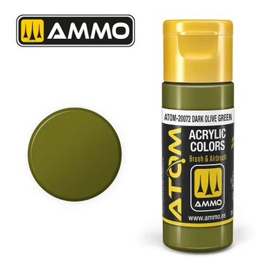 AMM20072 - ATOM Acrylic Paint: Dark Olive Green 20ml