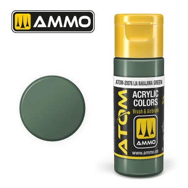 AMM20076 - ATOM Acrylic Paint: IJA Nakajima Green FS34102 - RLM62 20ml