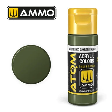 AMM20077 - ATOM Acrylic Paint: Dunkelgrün RLM81 FS34079 - RLM81 20ml