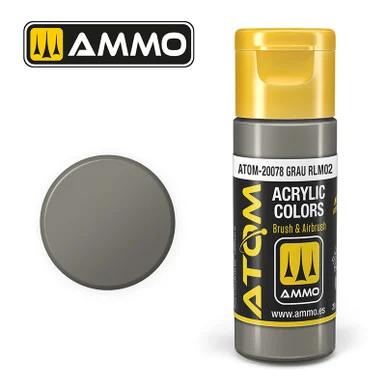AMM20078 - ATOM Acrylic Paint: Grau RLM02 RAL7002 - RLM02 20ml