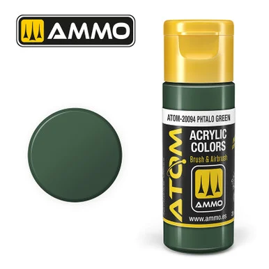 AMM20094 - ATOM Acrylic Paint: Phtalo green 20ml