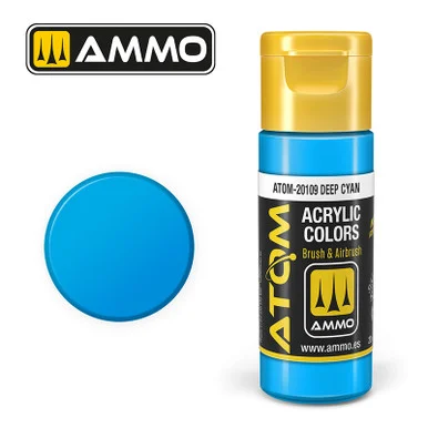 AMM20109 - ATOM Acrylic Paint: Deep Cyan 20ml