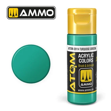 AMM20114 - ATOM Acrylic Paint: Turquoise Green 20ml