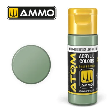 AMM20128 - ATOM Acrylic Paint: Interior Light Green FS34226 - BS283 20ml