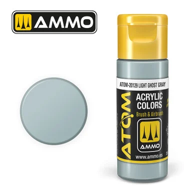 AMM20129 - ATOM Acrylic Paint: Light Ghost Gray FS36375 - RAL7001 20ml