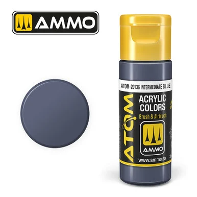 AMM20136 - ATOM Acrylic Paint: Intermediate Blue FS35164 - RAL7031 - ANA608 20ml