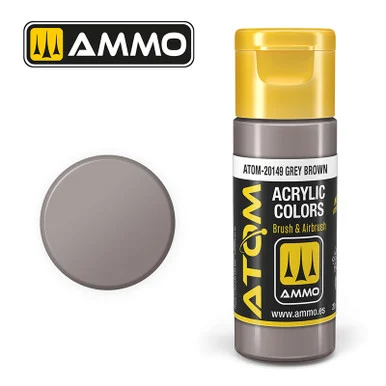 AMM20149 - ATOM Acrylic Paint: Grey Brown 20ml