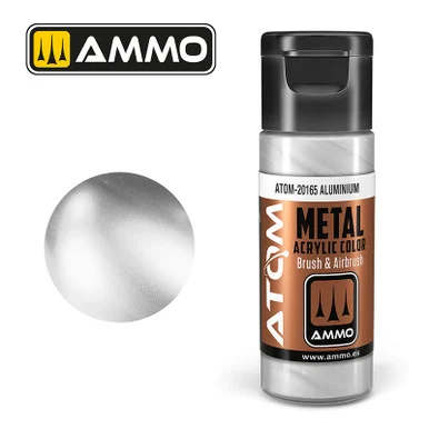 AMM20165 - ATOM Acrylic Paint: Metallic Aluminium 20ml