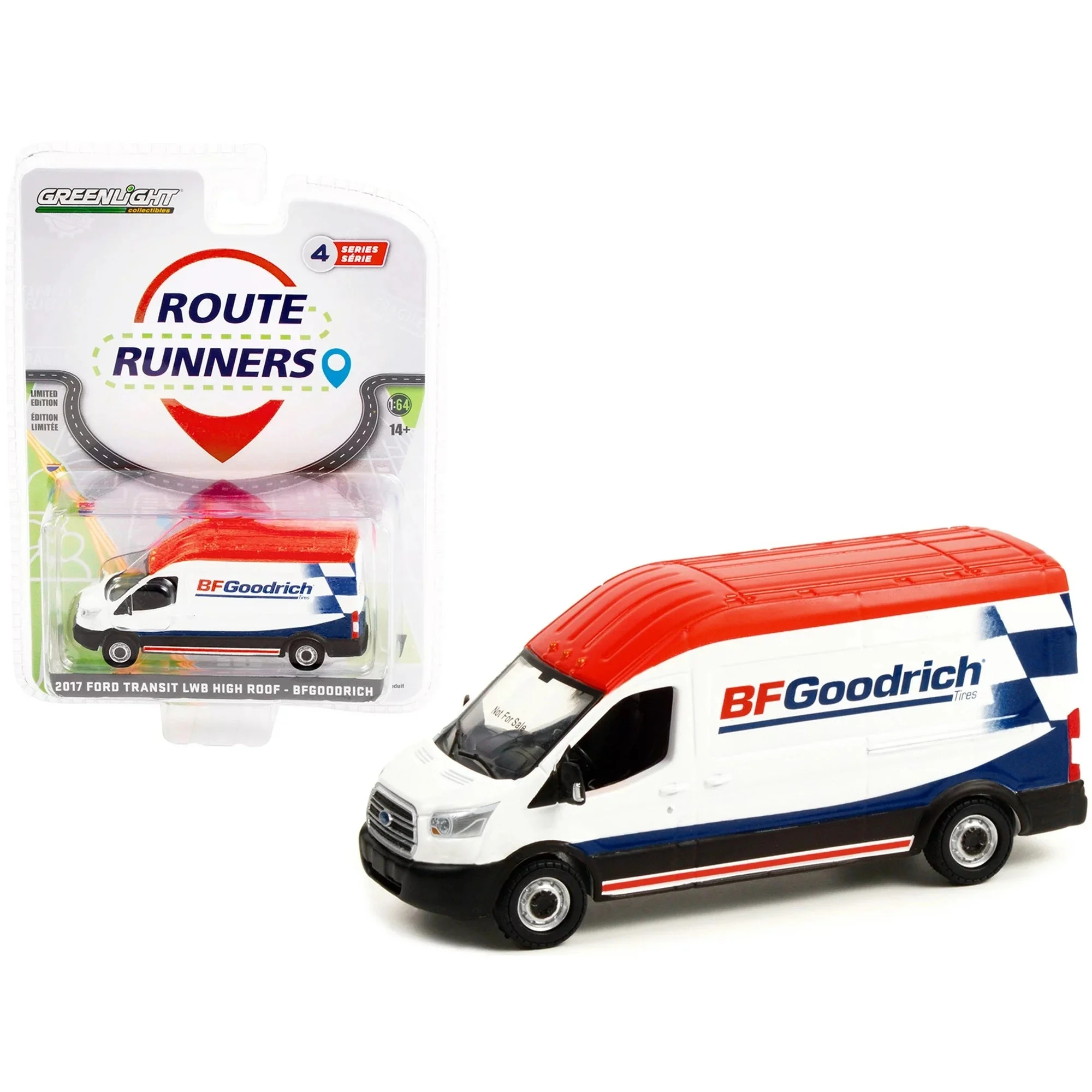 2017 Ford Transit LWB High Roof BFGoodrich 1:64 Scale Diecast Model - GreenLight Collectibles