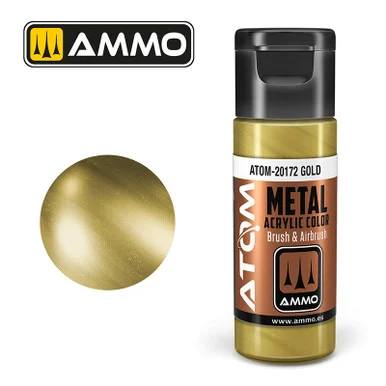 AMM20172 - ATOM Acrylic Paint: Metallic Gold 20ml