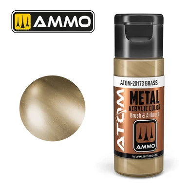 AMM20173 - ATOM Acrylic Paint: Metallic Brass 20ml