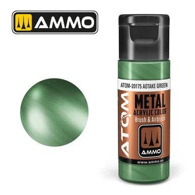 AMM20175 - ATOM Acrylic Paint: Metallic Aotake Green 20ml