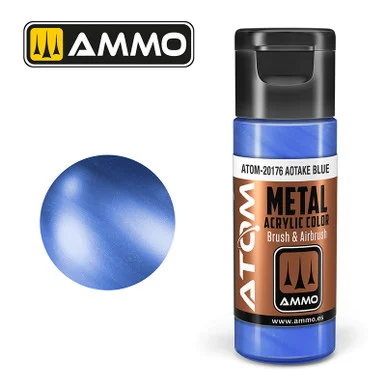 AMM20176 - ATOM Acrylic Paint: Metallic Aotake Blue 20ml