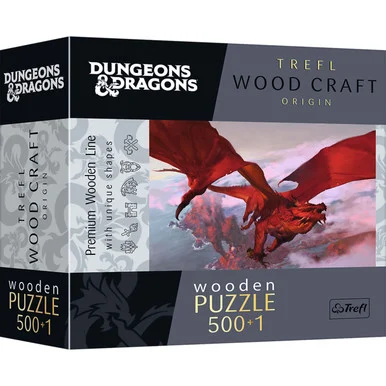 Trefl 20181 Wood Craft D&D Ancient Red Dragon 501 Piece Wooden Puzzle - Trefl USA