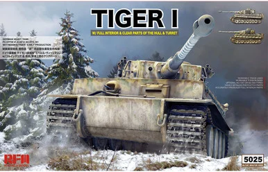 Rye FIeld Models 5025 Tiger I Early w/Full Interior 1/35 - RyeField Models