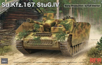 Rye Field Model RM-5061 SdKfz 167 StuG IV Early Production Tank w/Full Interior & Workable Track Links 1/35 Scale Model Kit