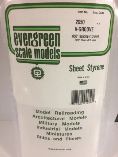 2050 - V-GROOVE STYRENE PLASTIC .050"