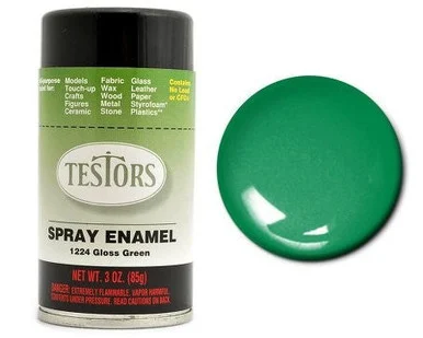 Testors 1224 Gloss Green Enamel Spray 3oz