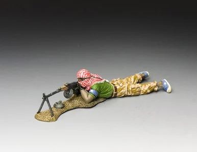 KACBHD025 - Mog. Militiaman Lying firing his RPK Light Machine Gun