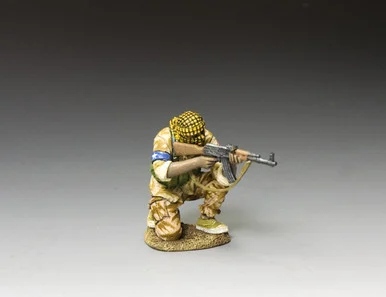 KACBHD026 - Mog. Militiaman Kneeling Firing His AK-47