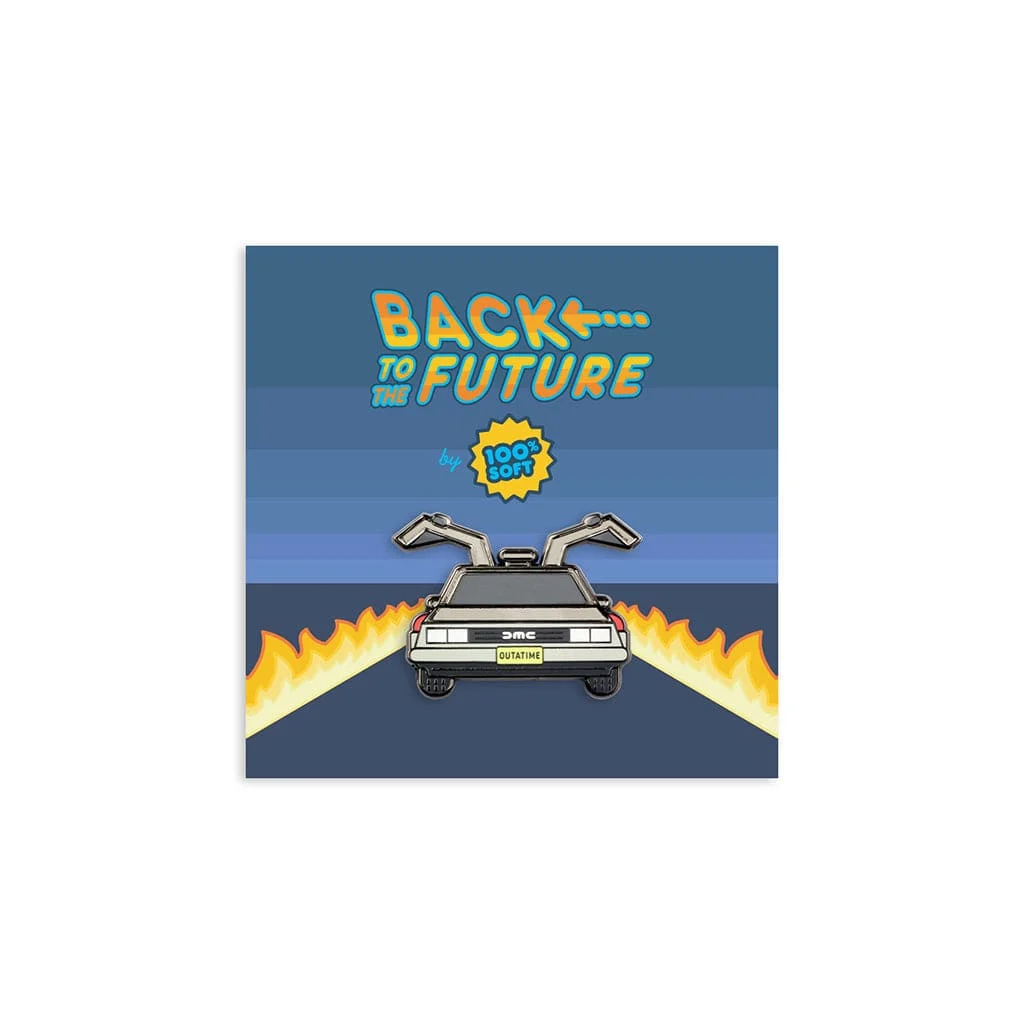 Back to the Future – Time Machine Enamel Pin - 100% Soft