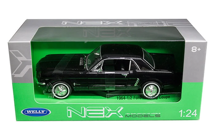 Ford Mustang 1964 1/2 (Black), 1:24 Scale Diecast Car - Welly