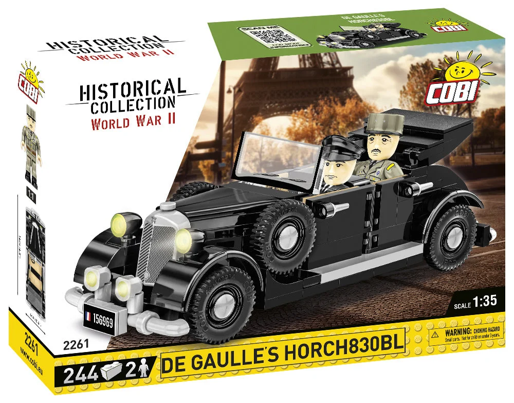 1936 Horch 830 BL Charles De Gaulle’s, 244 Piece Block Kit - Cobi