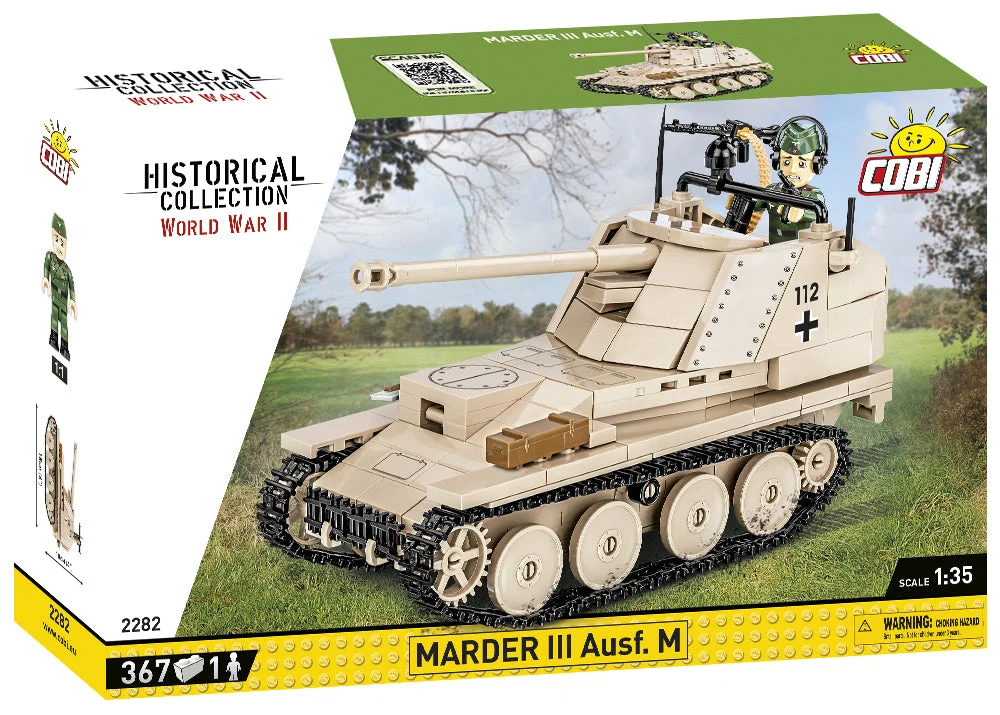 Sd.Kfz 138 Marder III Ausf. M Tank Destroyer, 367 Piece Block Kit - Cobi