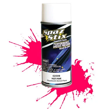 Spaz Stix 02009 Hot Pink Fluorescent Aerosol Paint, 3.5oz Can