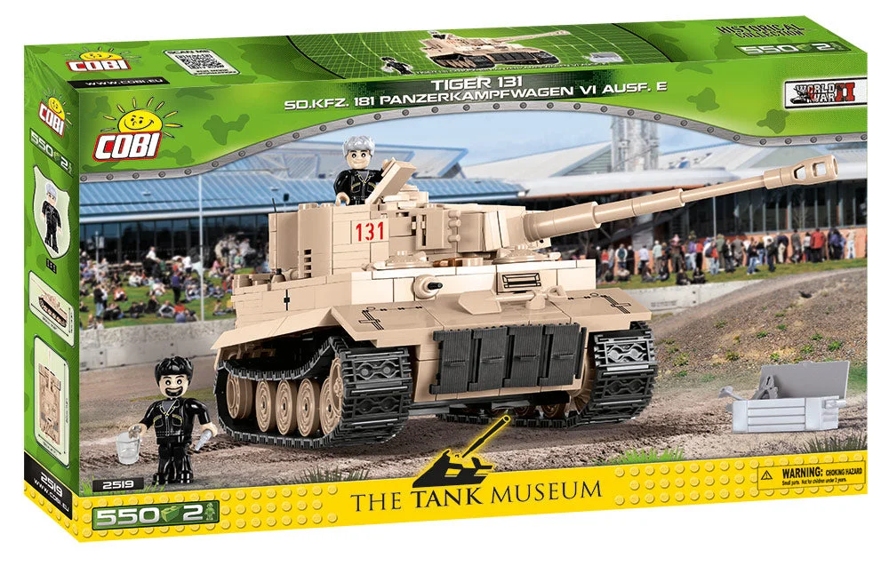 Tiger I (PzKpfw VI Ausf. E) German Heavy Tank #131, 550 Piece Block Kit - Cobi
