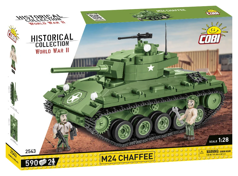 M24 Chaffee Light Tank, 590 Piece Block Kit - Cobi