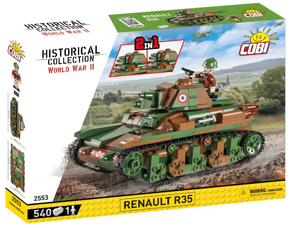 Renault R35 Light Tank, 540 Piece Block Kit - Cobi