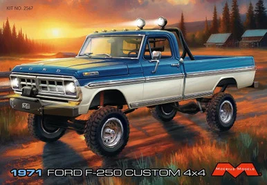Moebius Models 2567 1971 Ford F250 Custom Lifted 4x4 1/25 Model Kit
