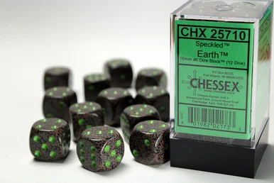 25710 - Speckled® 16mm d6 Earth Dice Block™ (12 dice)