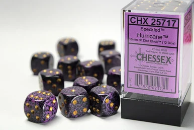 25717 - Speckled® 16mm d6 Hurricane™ Dice Block™ (12 dice)
