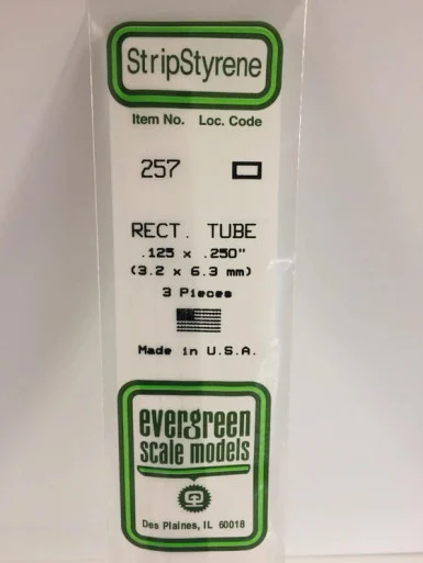257 - RECTANGULAR TUBE .125 " X .250" (3)