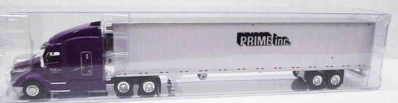 Peterbilt 579 Sleeper Cab (Purple) 53’ Refrigerated Van Prime Inc, 1:87 (HO) Scale Model - Trucks N Stuff