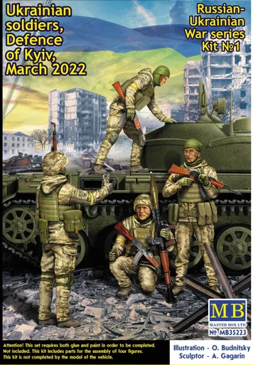 Master Box MB35223 Russian-Ukrainian War: Ukrainian Soldiers Defense of Kyiv, March 2022 1/35 Scale Model Kit
