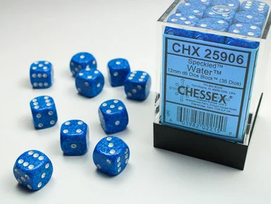 25906 - Speckled® 12mm d6 Water Dice Block™ (36 dice)