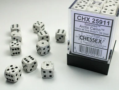 25911 - Speckled® 12mm d6 Arctic Camo™ Dice Block™ (36 dice)